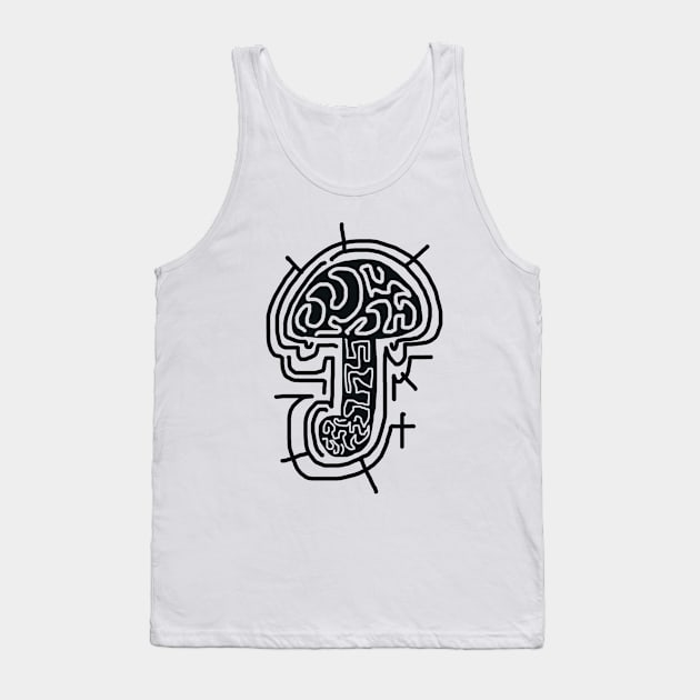 Runic Mushroom Tank Top by Dialon25